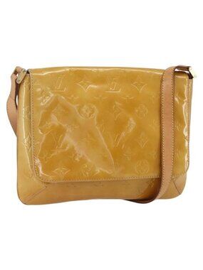 Authentic LOUIS VUITTON Monogram Vernis Thompson Street Bag Beige M91301 LV